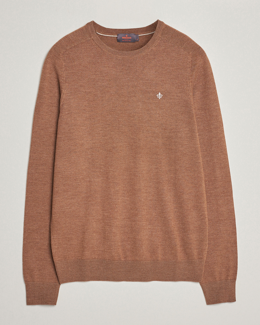 Homme | Pulls Et Tricots | Morris | Merino Crew Neck Pullover Camel
