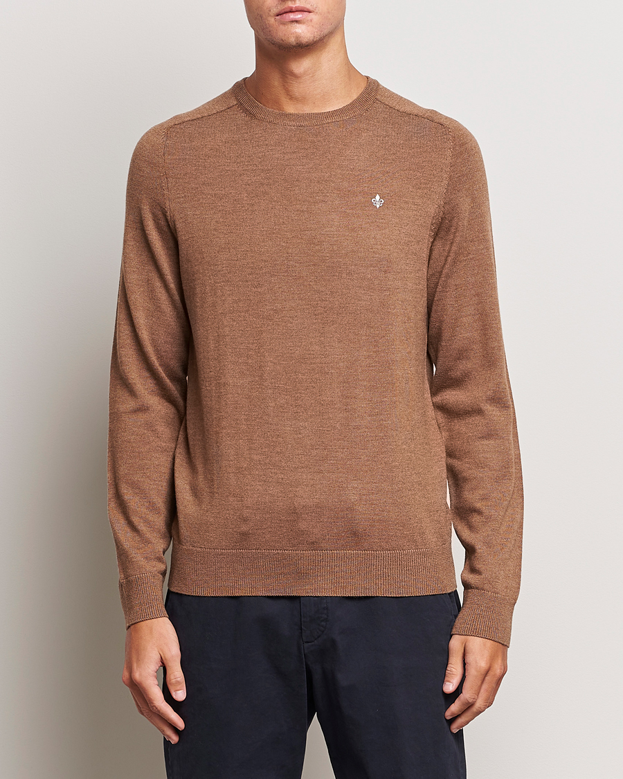 Homme | Pulls Et Tricots | Morris | Merino Crew Neck Pullover Camel