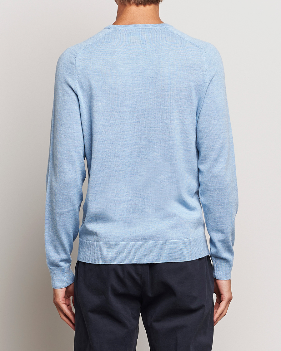 Homme | Pulls Et Tricots | Morris | Merino Crew Neck Pullover Light Blue