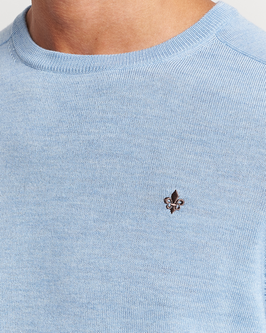 Homme | Pulls Et Tricots | Morris | Merino Crew Neck Pullover Light Blue