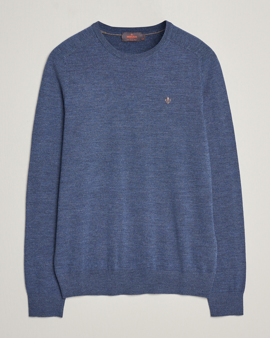 Homme | Pulls Et Tricots | Morris | Merino Crew Neck Pullover Blue