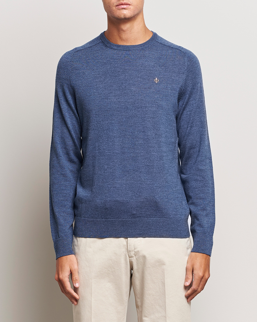 Homme | Pulls Et Tricots | Morris | Merino Crew Neck Pullover Blue