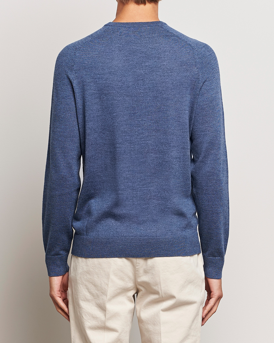 Homme | Pulls Et Tricots | Morris | Merino Crew Neck Pullover Blue