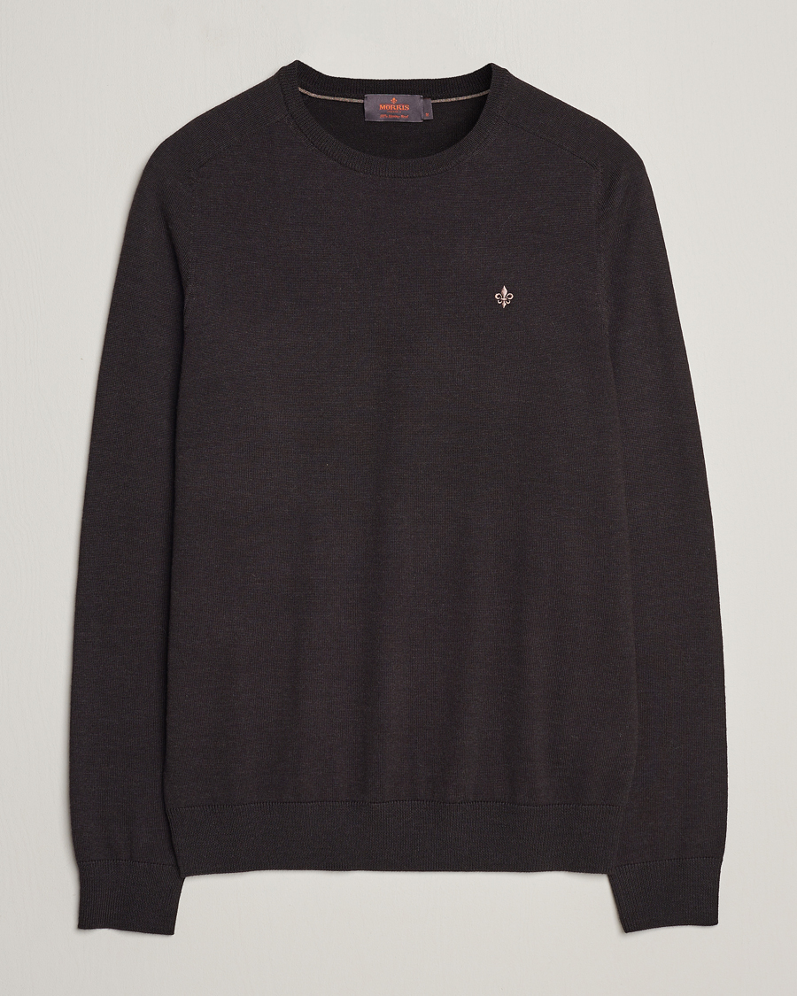 Homme | Pulls Et Tricots | Morris | Merino Crew Neck Pullover Brown