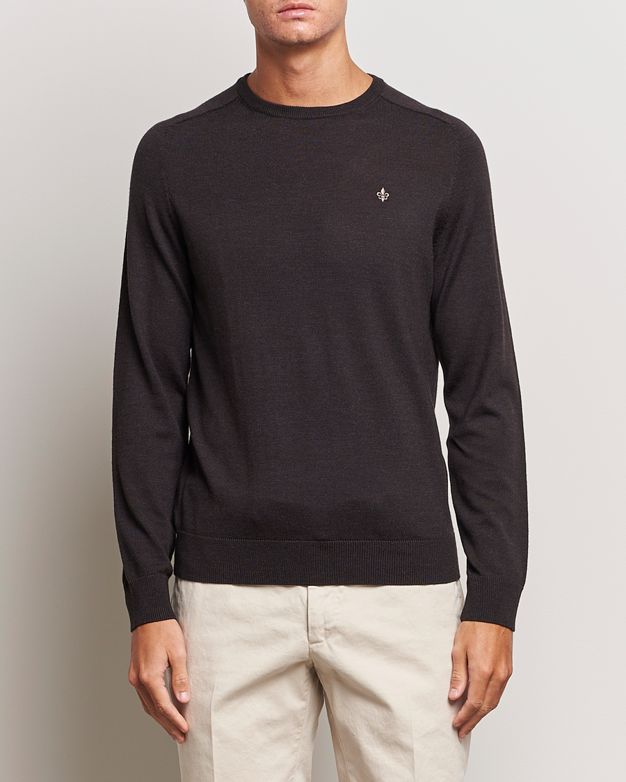 Homme | Pulls Et Tricots | Morris | Merino Crew Neck Pullover Brown