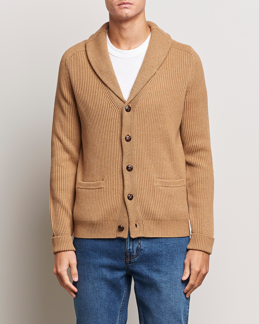 Homme | Pulls Et Tricots | Morris | Brayden Shawl Cardigan Camel