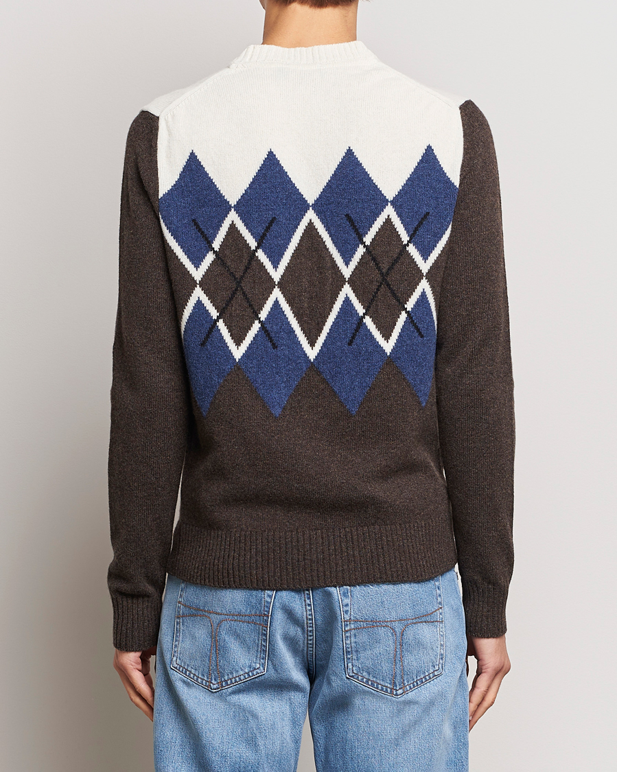 Homme | Pulls Et Tricots | Morris | Ayle Argyle Crew Neck Brown