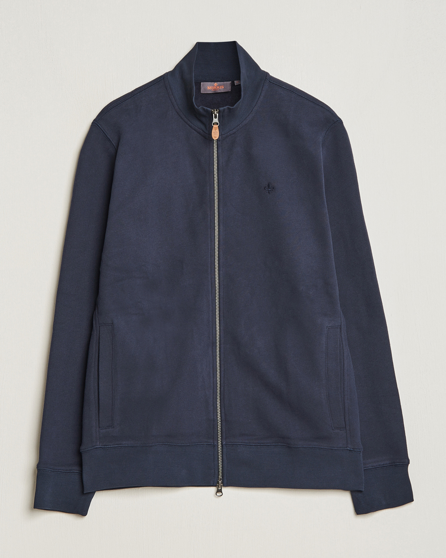 Homme | Pulls Et Tricots | Morris | Warren Sweat Zip Cardigan Old Blue