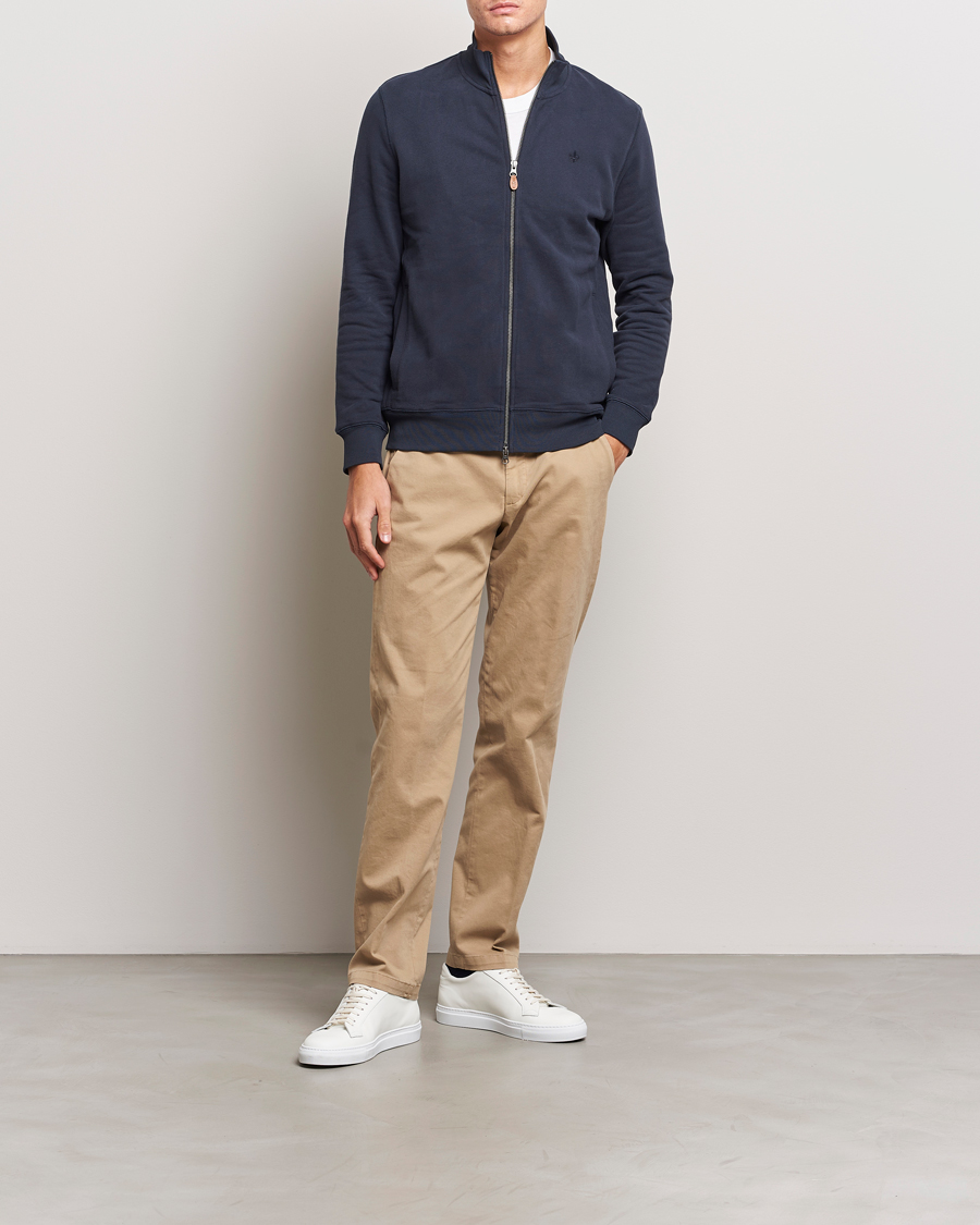 Homme | Pulls Et Tricots | Morris | Warren Sweat Zip Cardigan Old Blue