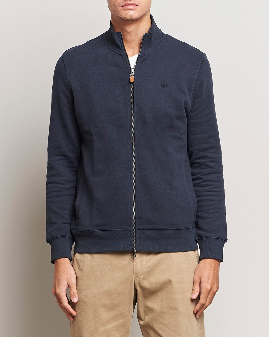 Homme | Pulls Et Tricots | Morris | Warren Sweat Zip Cardigan Old Blue