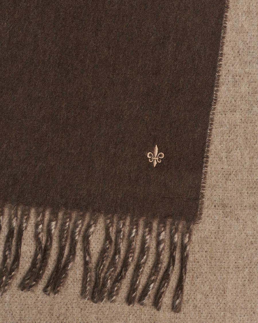 Homme | Morris Double Face Wool Scarf Brown | Morris | Double Face Wool Scarf Brown