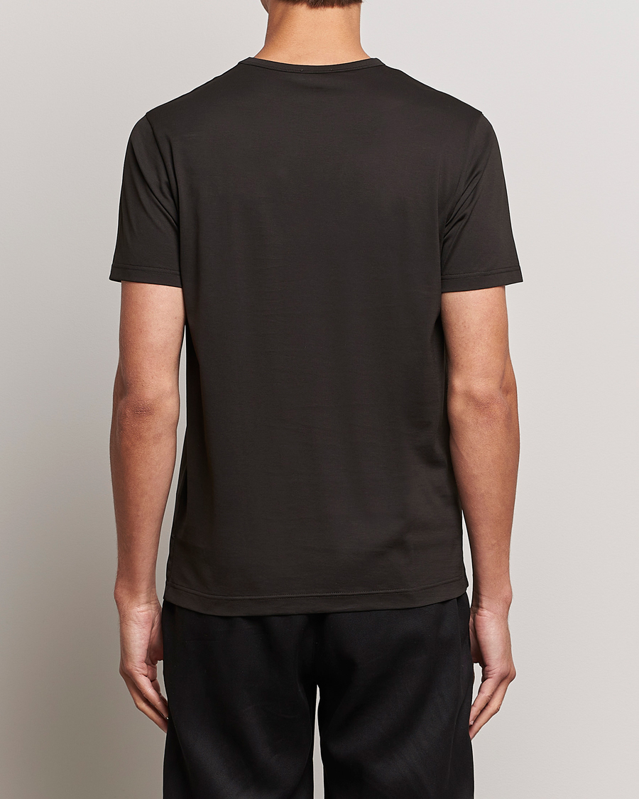 Homme | T-shirts | Sunspel | Crew Neck Cotton Tee Coffee