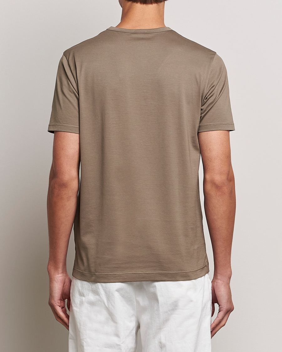Homme | T-shirts | Sunspel | Crew Neck Q82 Cotton T-Shirt Cedar