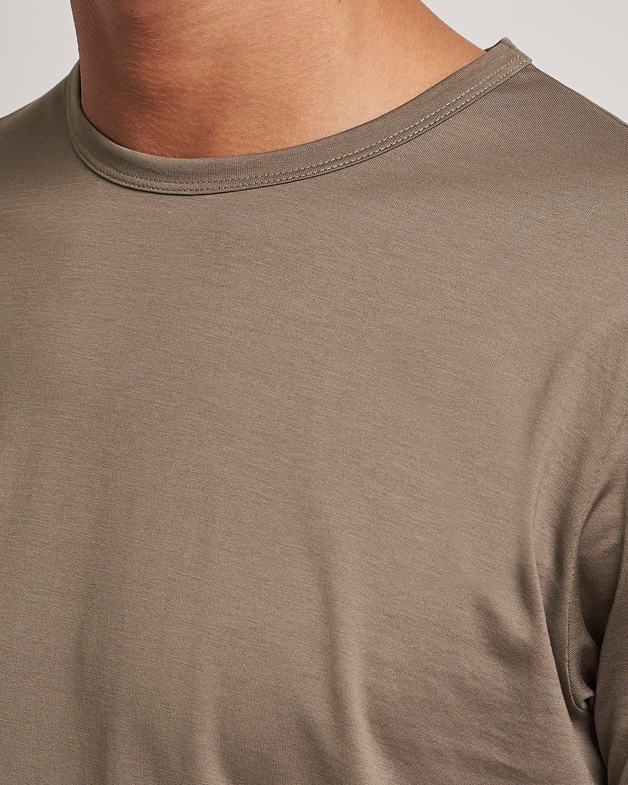 Homme | T-shirts | Sunspel | Crew Neck Q82 Cotton T-Shirt Cedar