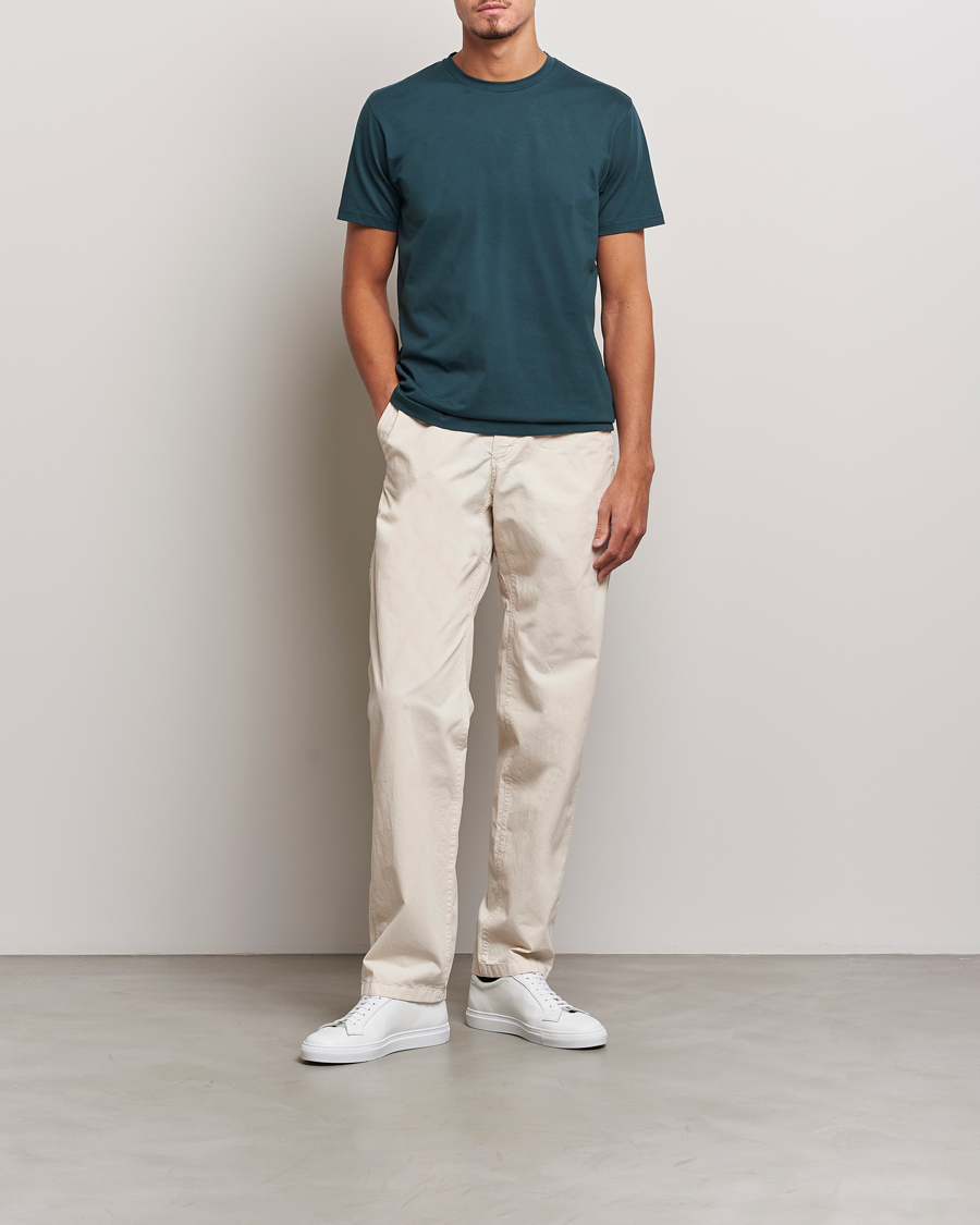 Homme | T-shirts | Sunspel | Riviera Midweight Tee Peacock