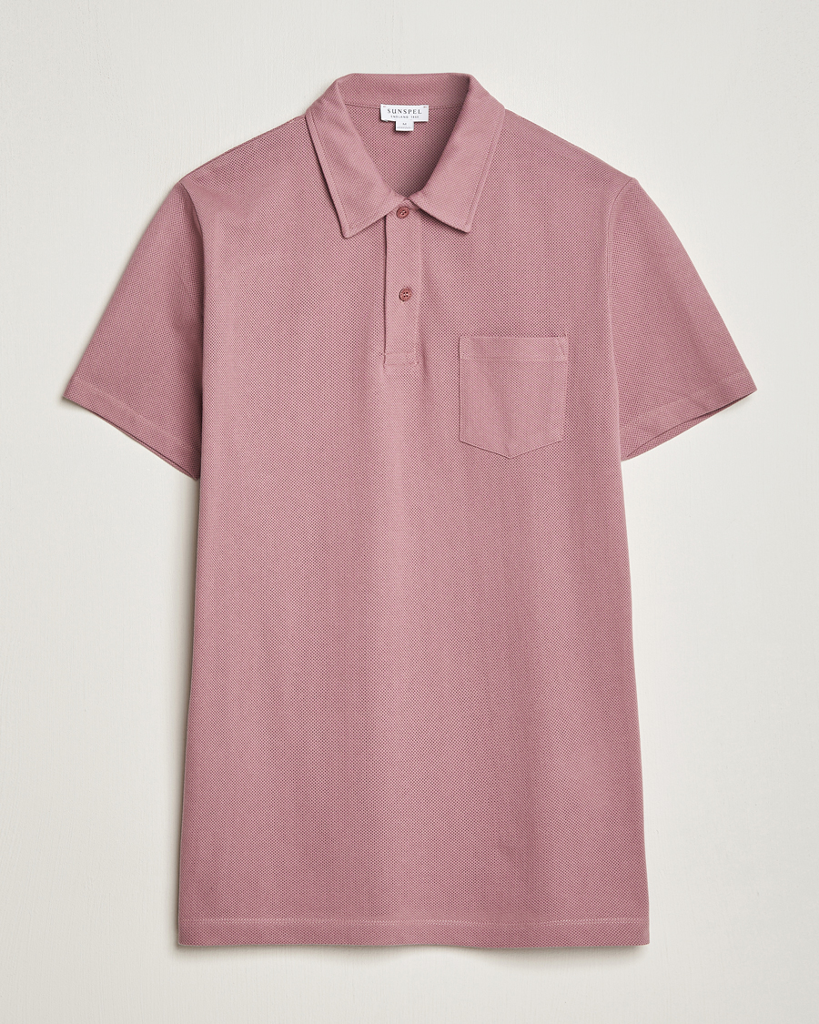 Homme | Polos | Sunspel | Riviera Polo Shirt Vintage Pink