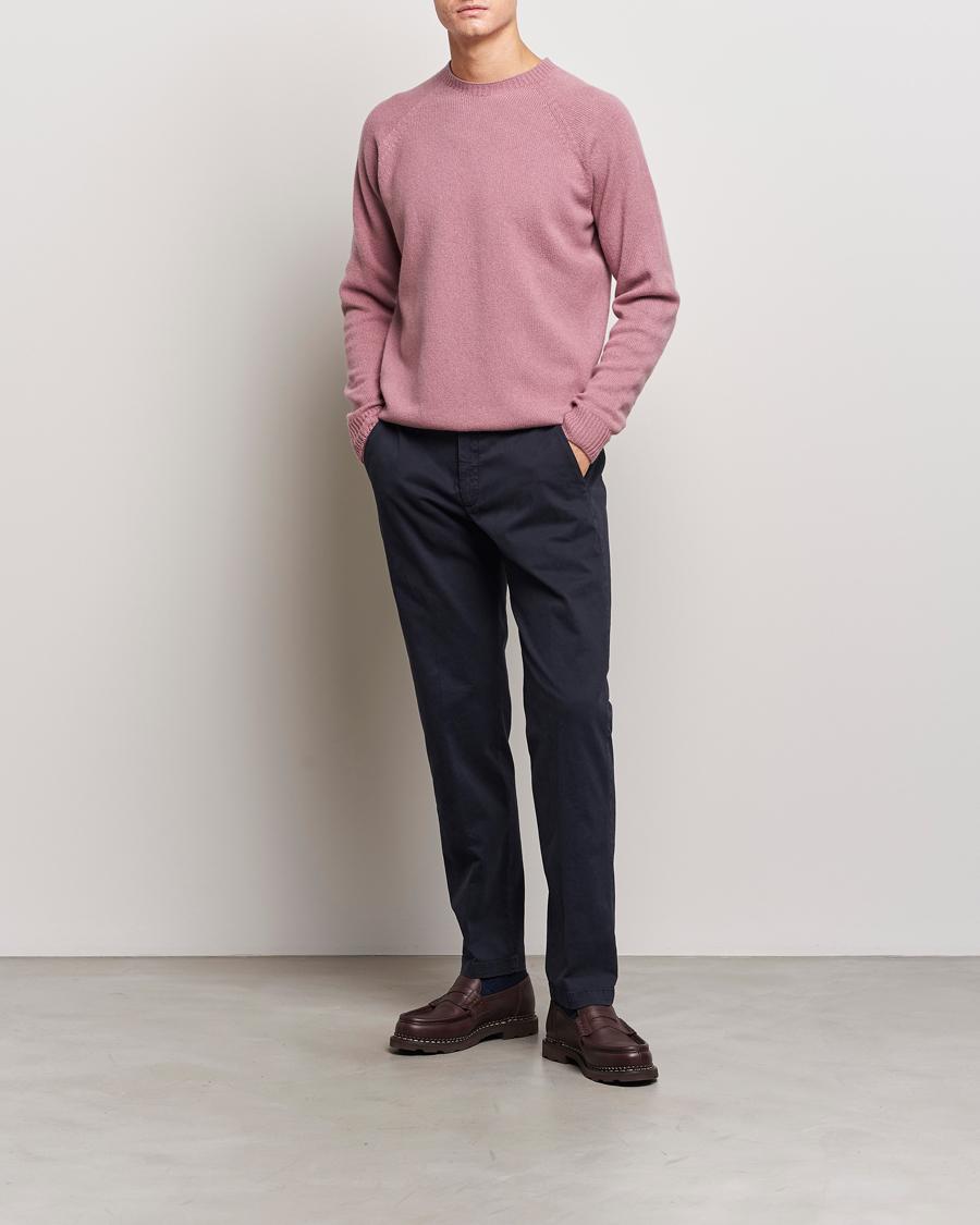 Homme | Pulls Et Tricots | Sunspel | Lambswool Crewneck Vintage Pink