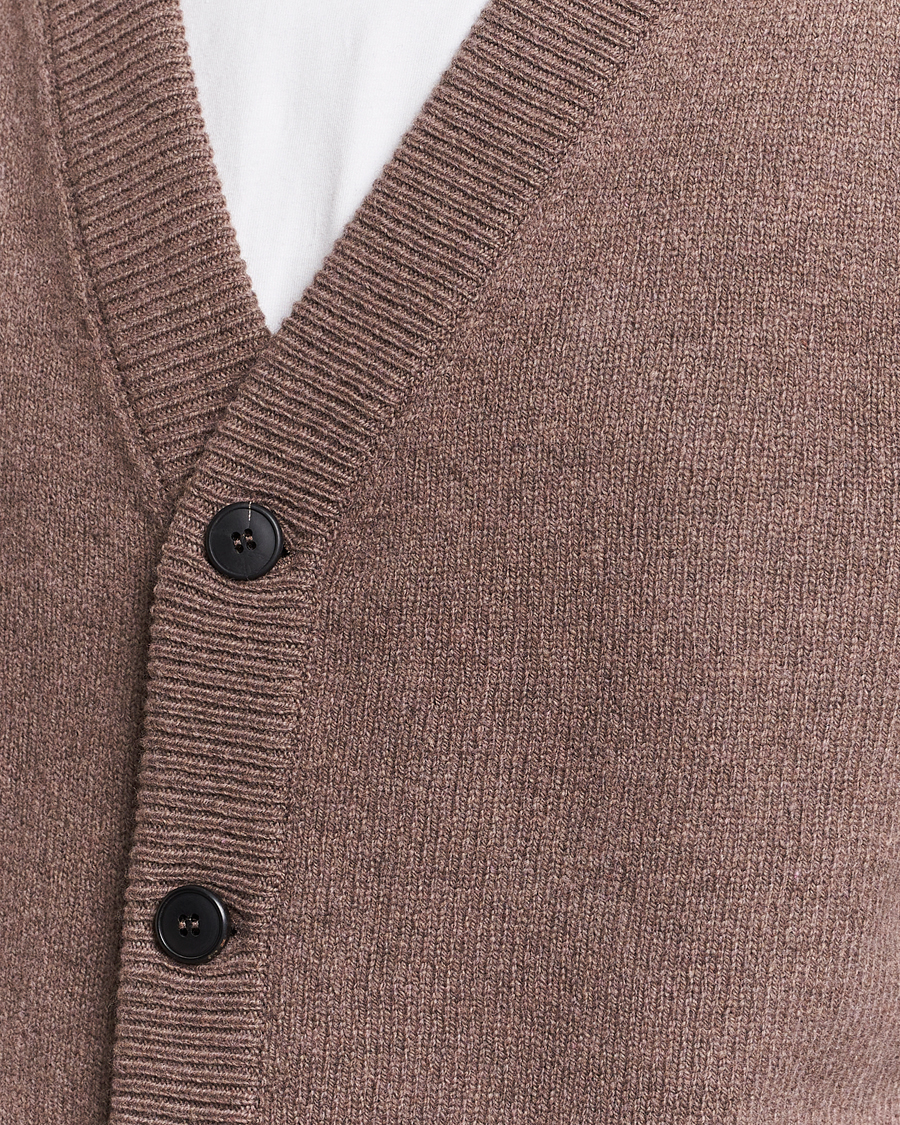 Homme | Pulls Et Tricots | Sunspel | Lambswool Cardigan Cedar