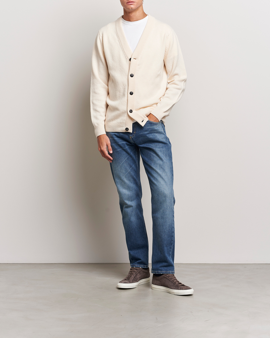 Homme | Pulls Et Tricots | Sunspel | Lambswool Cardigan Ecru