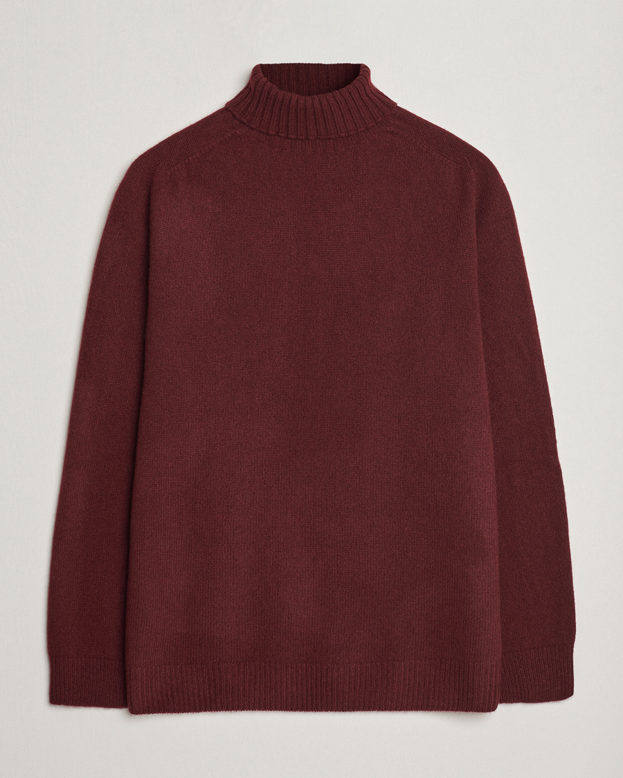 Homme | Pulls Et Tricots | Sunspel | Lambswool Rollneck Maroon
