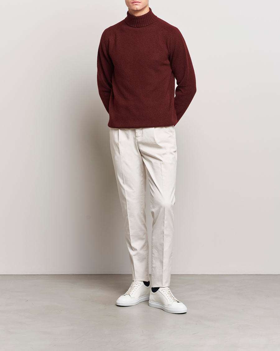 Homme | Pulls Et Tricots | Sunspel | Lambswool Rollneck Maroon