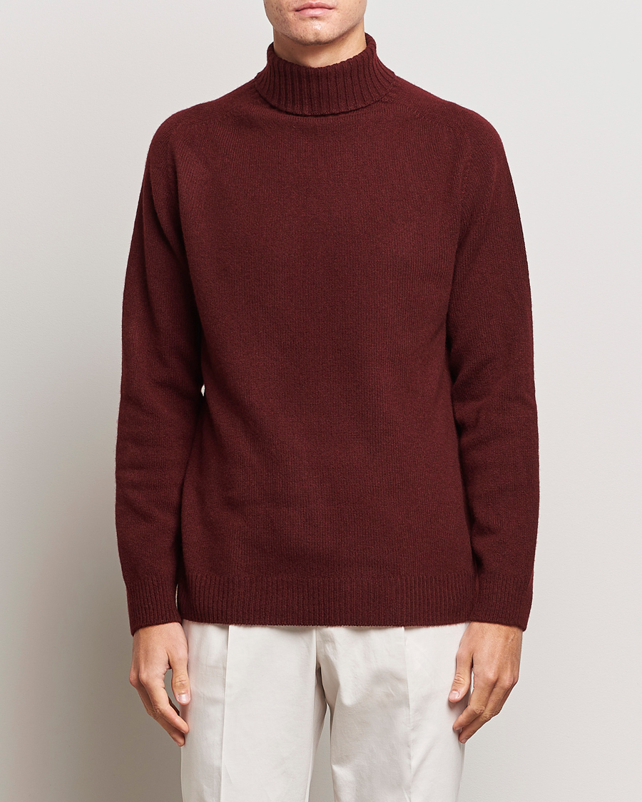 Homme | Pulls Et Tricots | Sunspel | Lambswool Rollneck Maroon