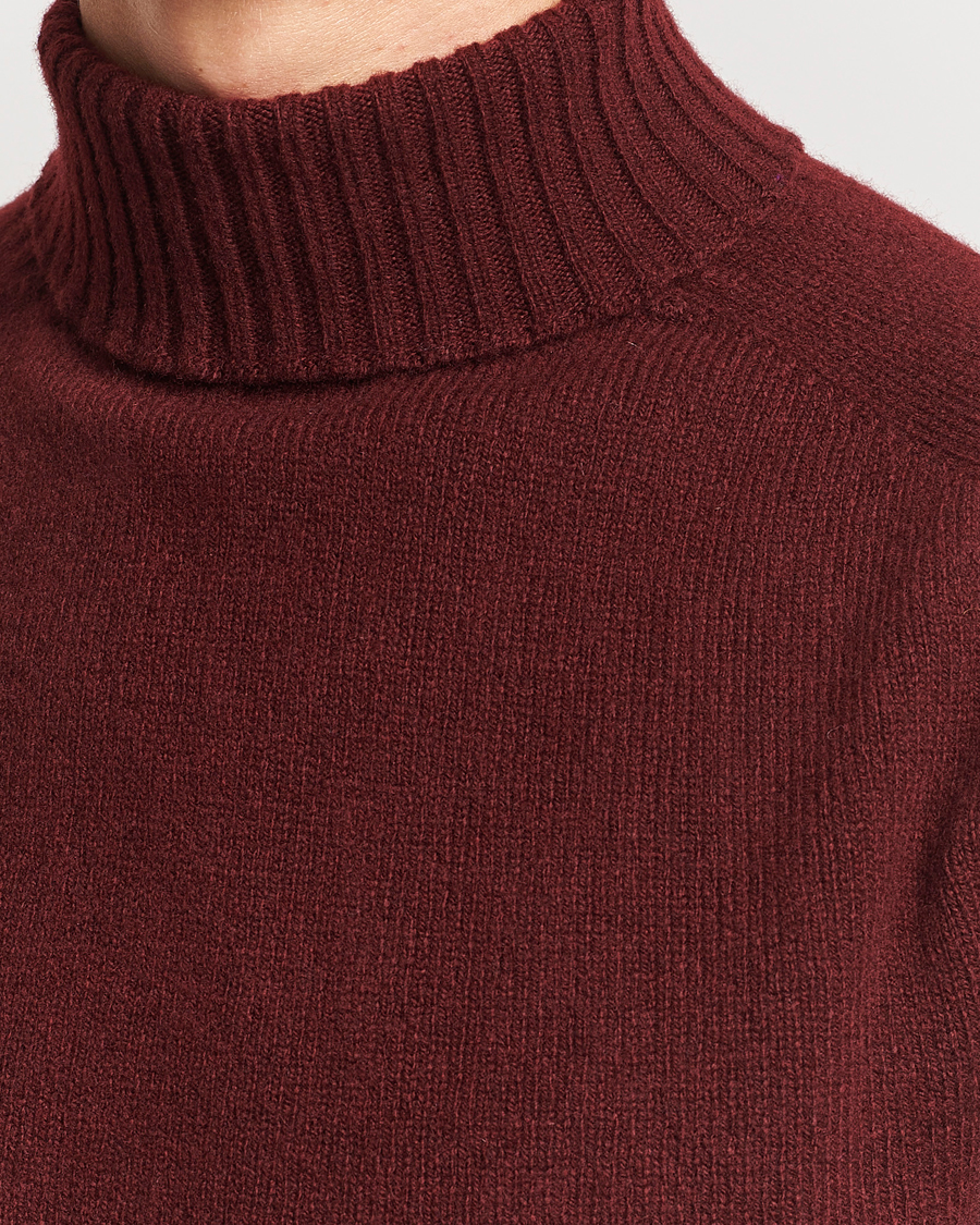 Homme | Pulls Et Tricots | Sunspel | Lambswool Rollneck Maroon