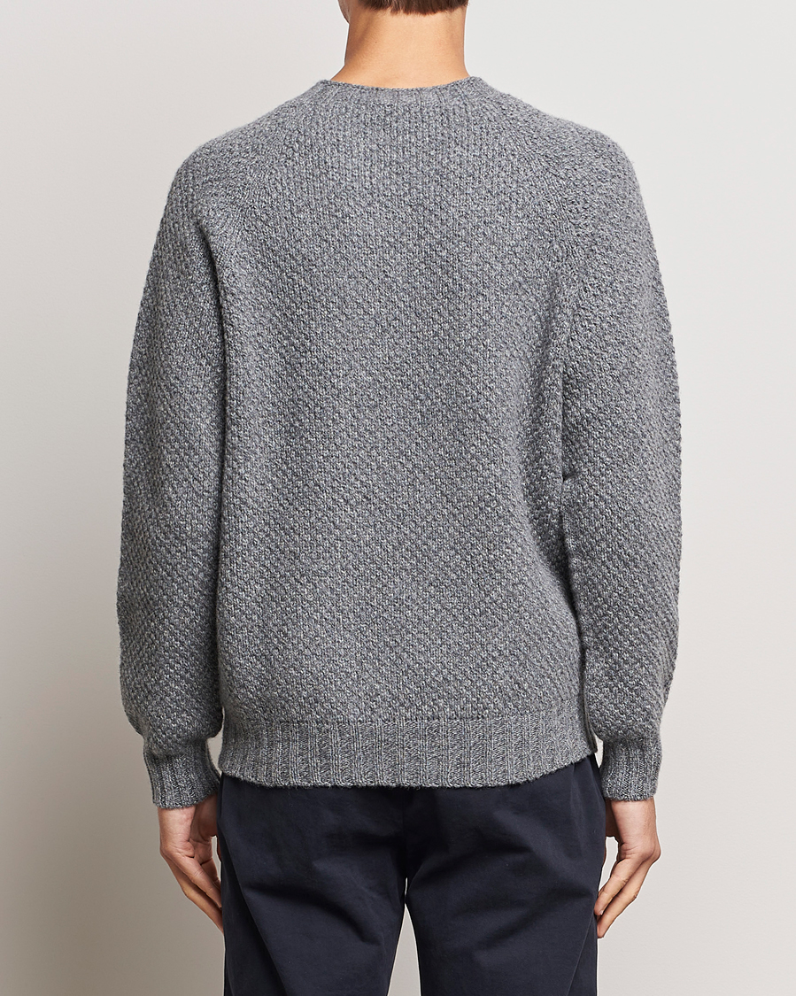 Homme | Pulls Et Tricots | Sunspel | Textured Lambswool Jumper Mid Grey Twist