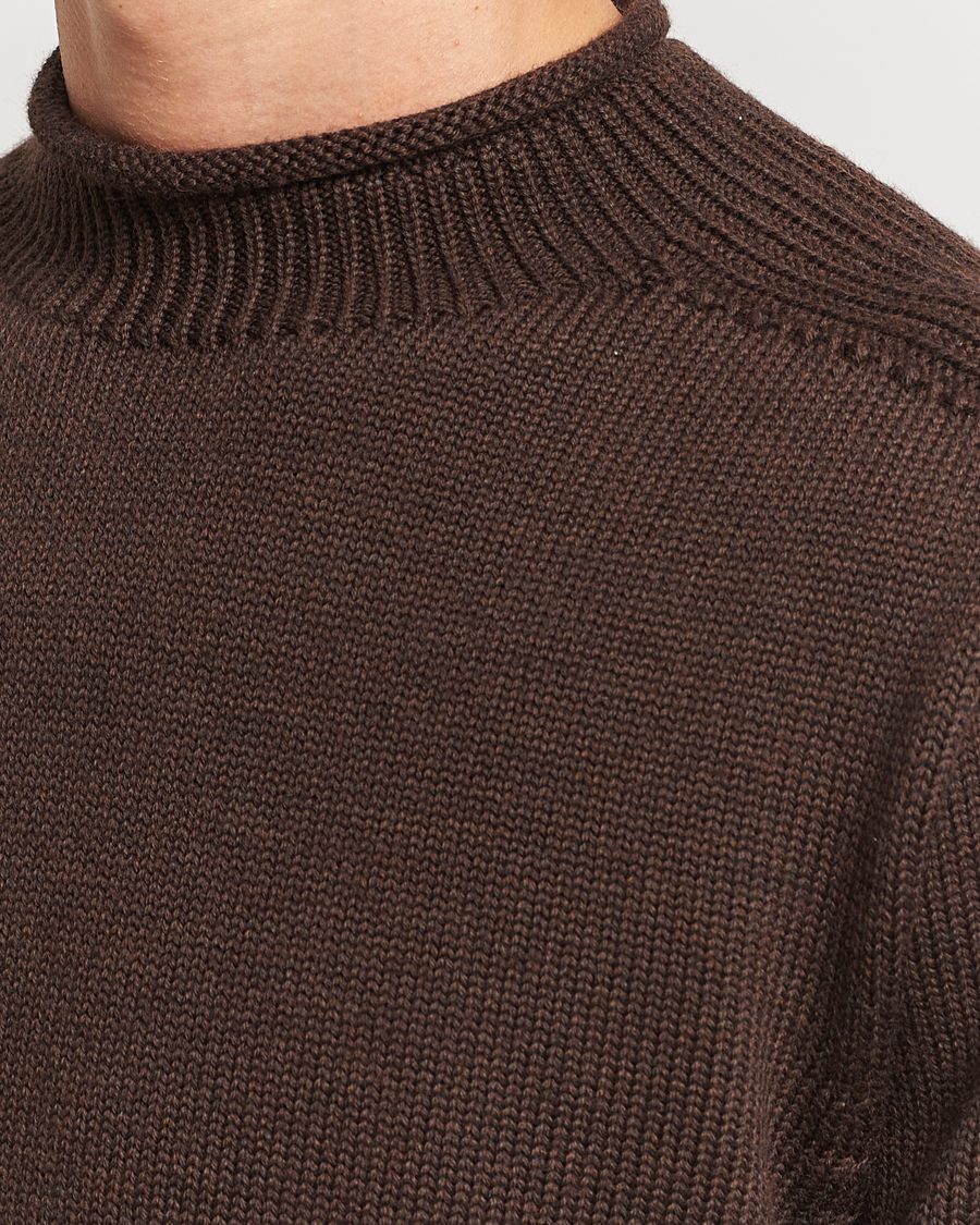 Homme | Pulls Et Tricots | Sunspel | Fisherman Merino Jumper Coffee