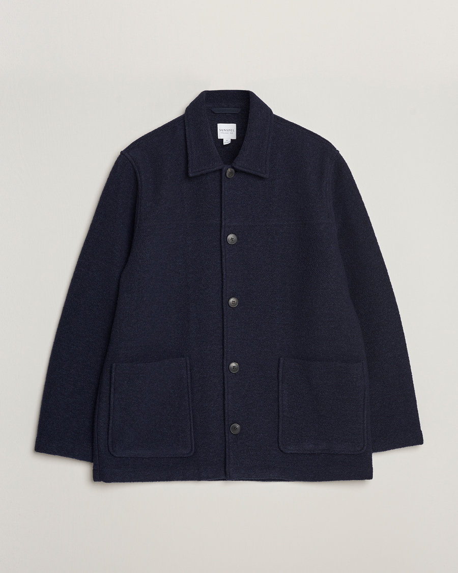 Homme | Manteaux Et Vestes | Sunspel | Double Faced Chore Jacket Navy