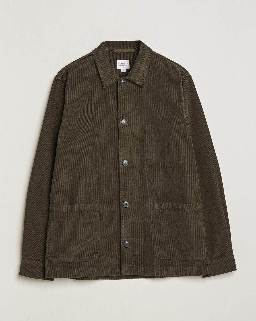 Homme | Blazers | Sunspel | Cord Twin Pocket Jacket Coffee