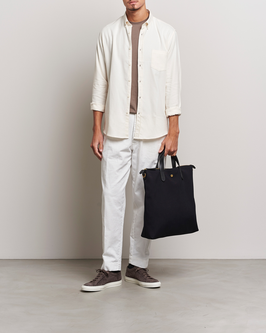 Homme | Chemises | Sunspel | Brushed Cotton Flannel Shirt Ecru