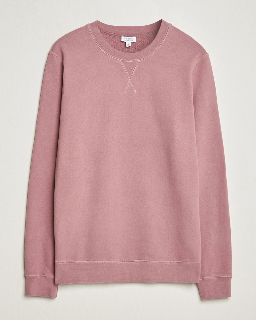 Homme | Pulls Et Tricots | Sunspel | Loopback Sweatshirt Vintage Pink