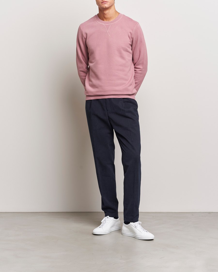 Homme | Pulls Et Tricots | Sunspel | Loopback Sweatshirt Vintage Pink