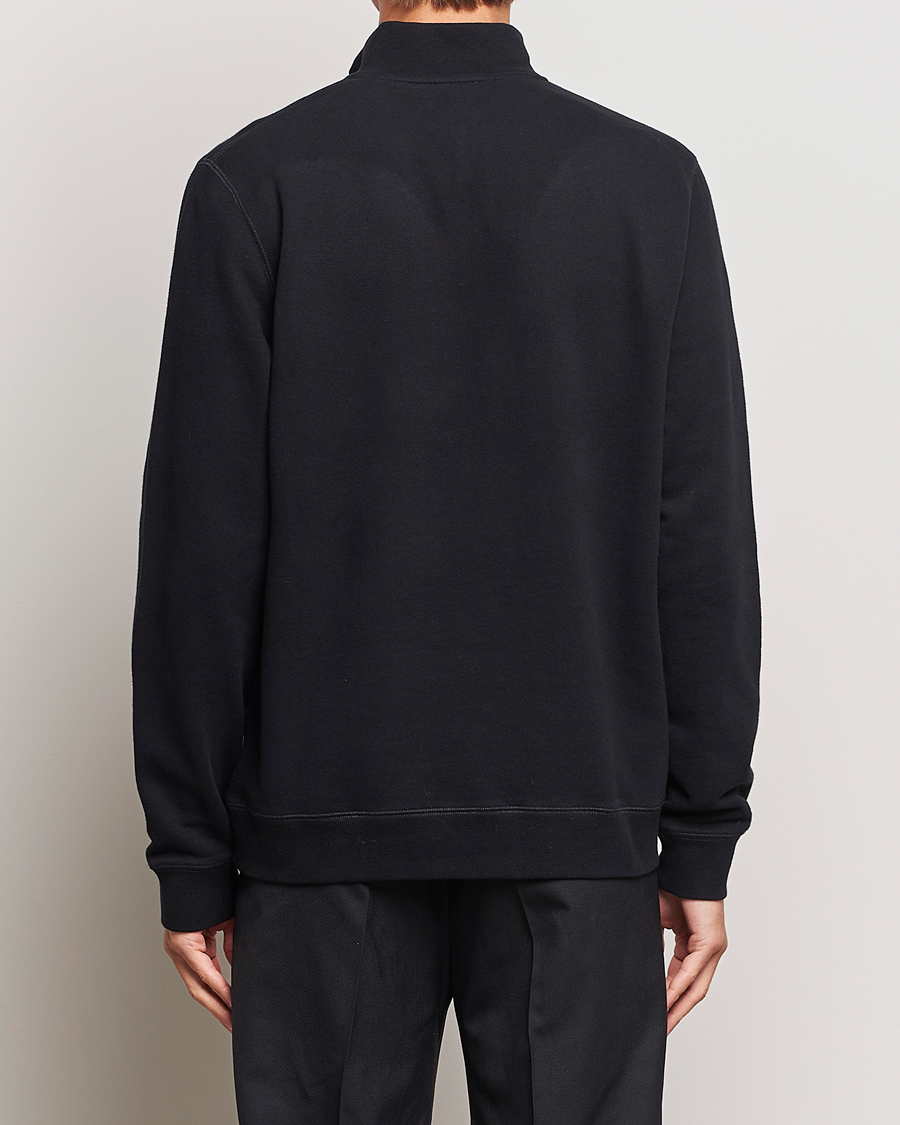 Homme | Pulls Et Tricots | Sunspel | Loopback Half Zip Sweatshirt Black