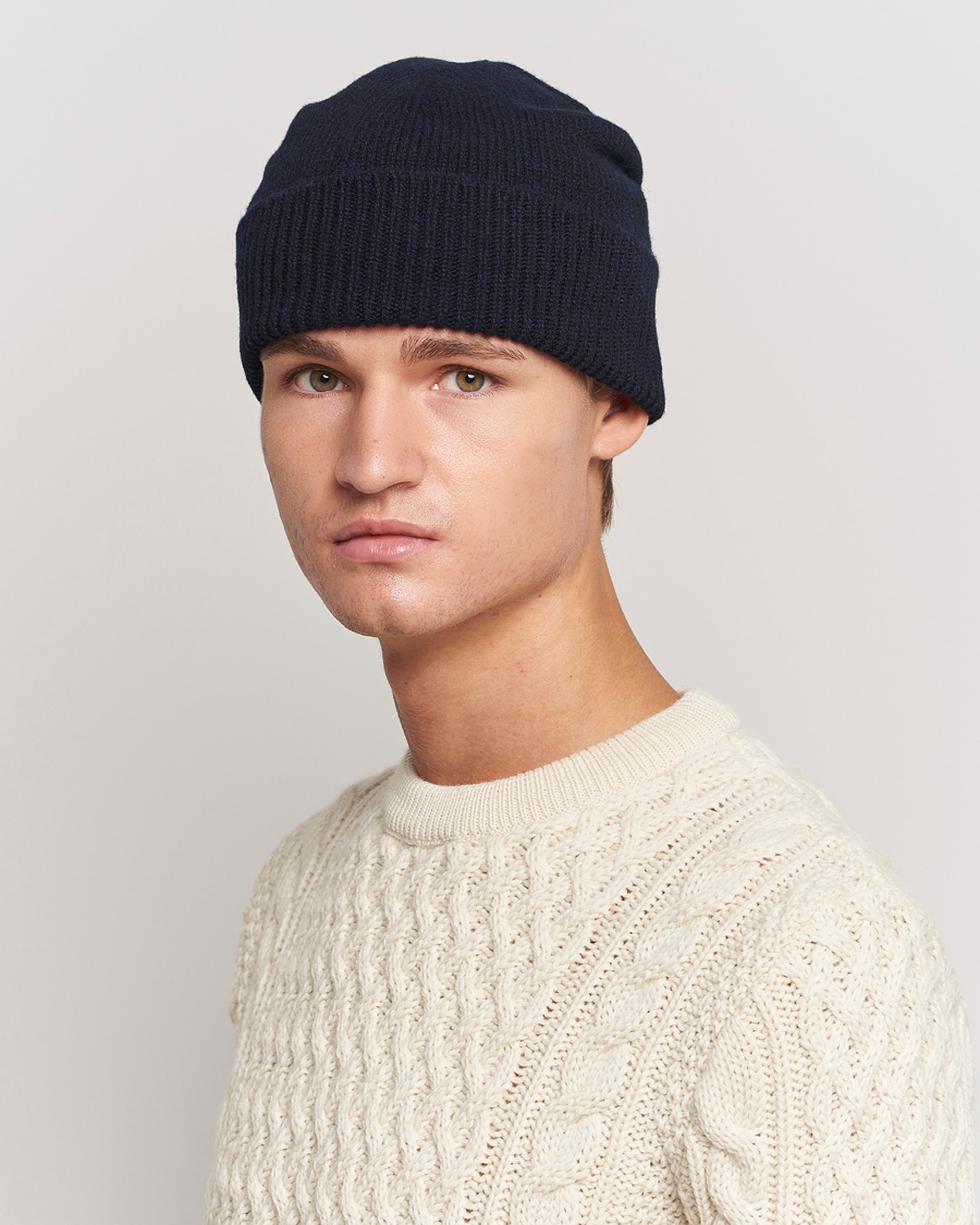Homme | Sunspel Lambswool Hat Dark Navy | Sunspel | Lambswool Hat Dark Navy