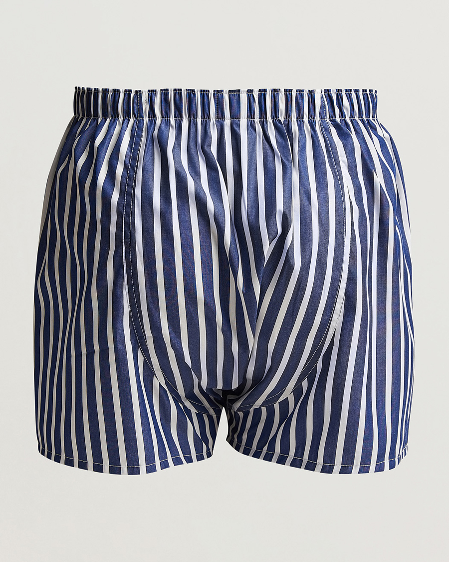 Homme | Sous-Vêtements Et Chaussettes | Sunspel | Cotton Gingham Boxer White/Navy