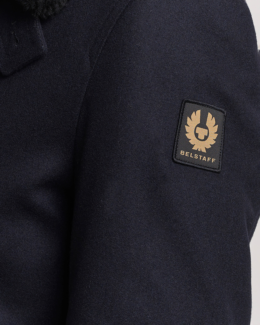 Homme | Manteaux Et Vestes | Belstaff | Ashridge Sherling Wool Peacoat Dark Ink