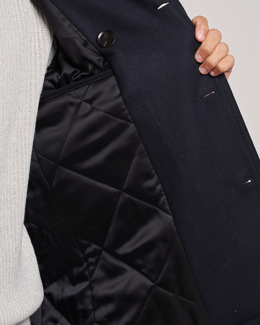 Homme | Manteaux Et Vestes | Belstaff | Ashridge Sherling Wool Peacoat Dark Ink