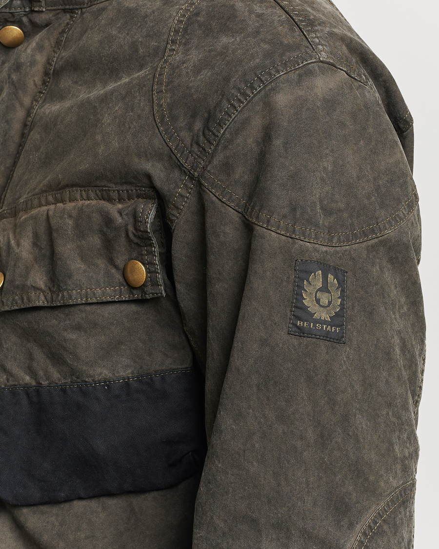Homme | Manteaux Et Vestes | Belstaff | Patched Washed Waxed Trailmaster Fossil