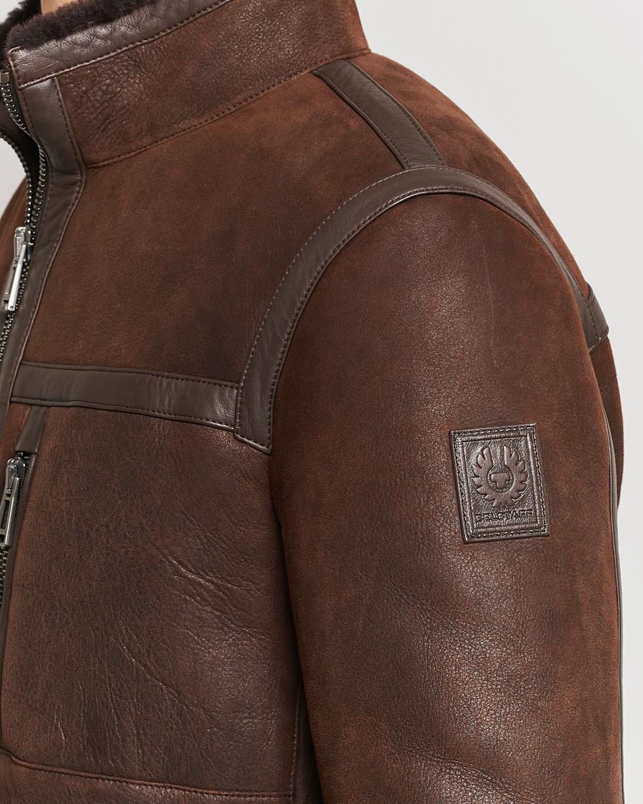 Homme | Manteaux Et Vestes | Belstaff | Tundra Sherling Leather Jacket Earth Brown