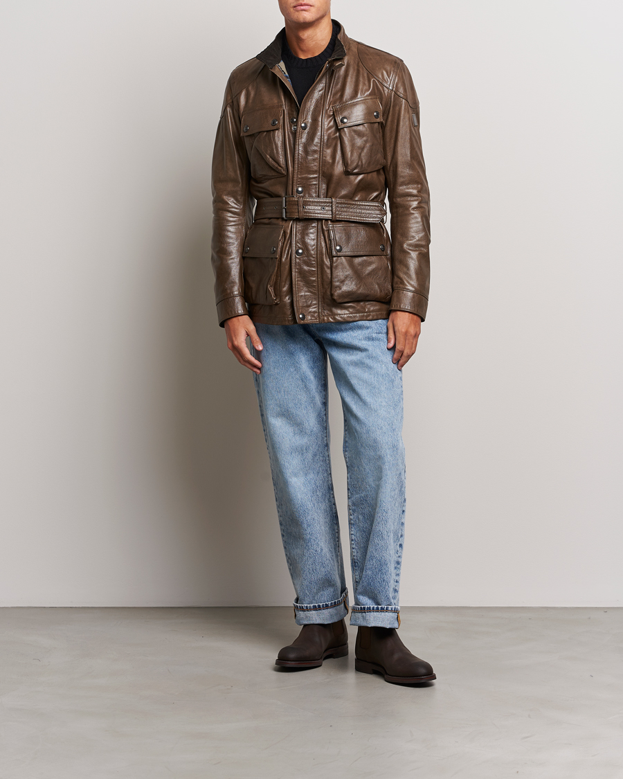 Homme | Manteaux Et Vestes | Belstaff | Trailmaster Panther Leather Jacket Antique Bronze