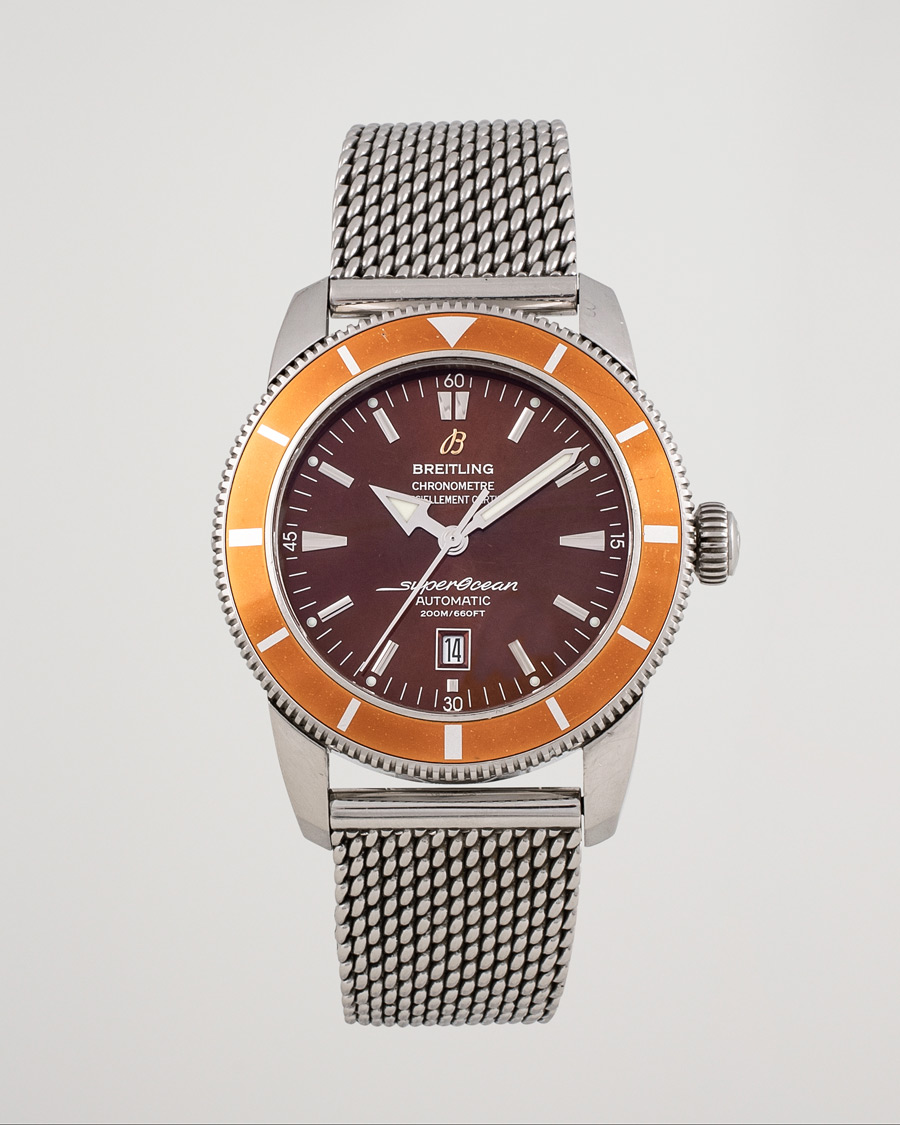 Homme | Breitling Pre-Owned Superocean Heritage 46 A17320 Steel Brown | Breitling Pre-Owned | Superocean Heritage 46 A17320 Steel Brown