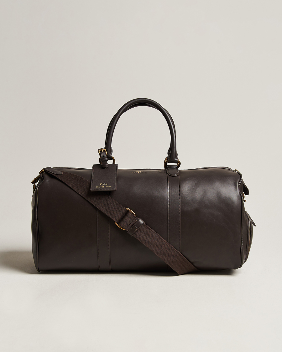 Homme | Polo Ralph Lauren Leather Duffle Bag Dark Brown | Polo Ralph Lauren | Leather Duffle Bag Dark Brown