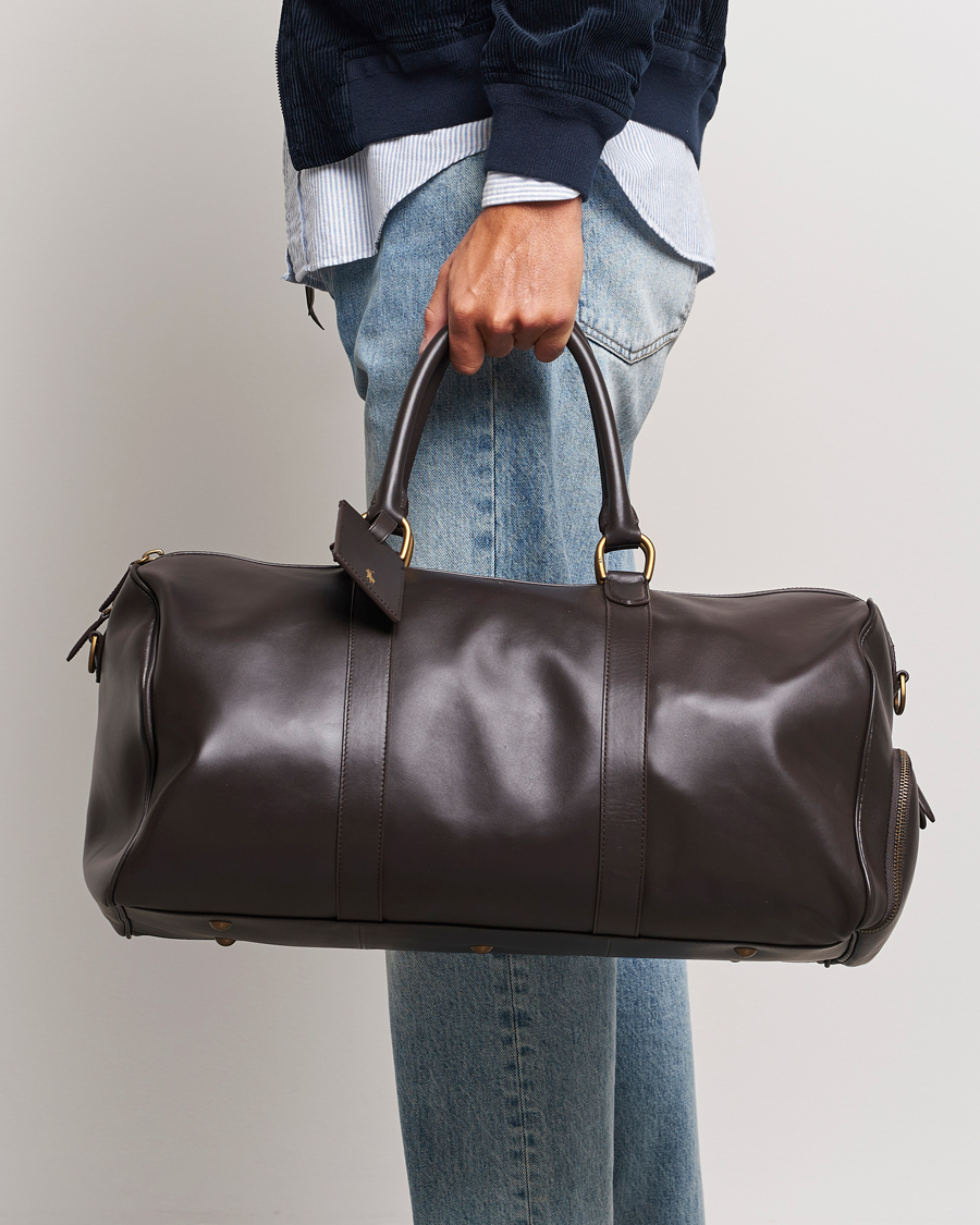 Homme |  | Polo Ralph Lauren | Leather Duffle Bag Dark Brown