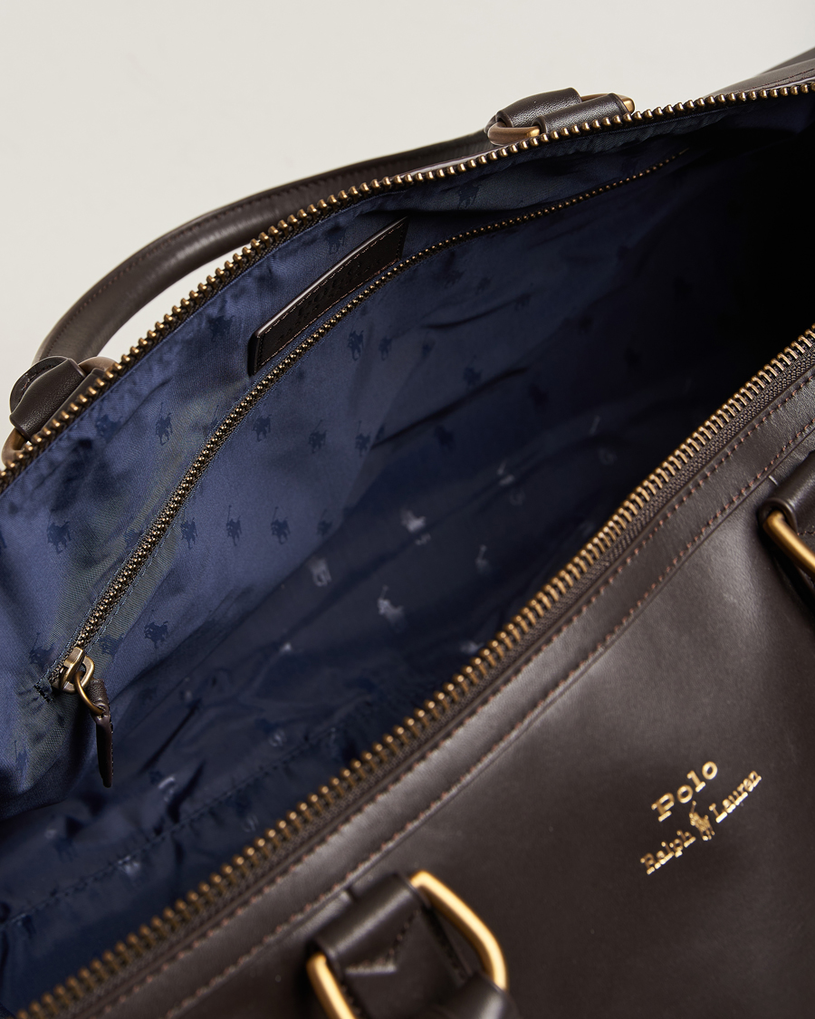 Homme | Polo Ralph Lauren Leather Duffle Bag Dark Brown | Polo Ralph Lauren | Leather Duffle Bag Dark Brown