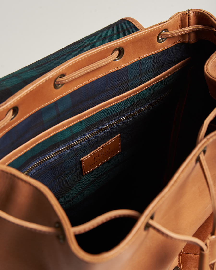 Homme | Polo Ralph Lauren Heritage Leather Backpack Tan | Polo Ralph Lauren | Heritage Leather Backpack Tan