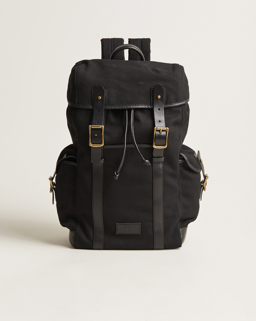 Homme | Polo Ralph Lauren Canvas Backpack Black | Polo Ralph Lauren | Canvas Backpack Black