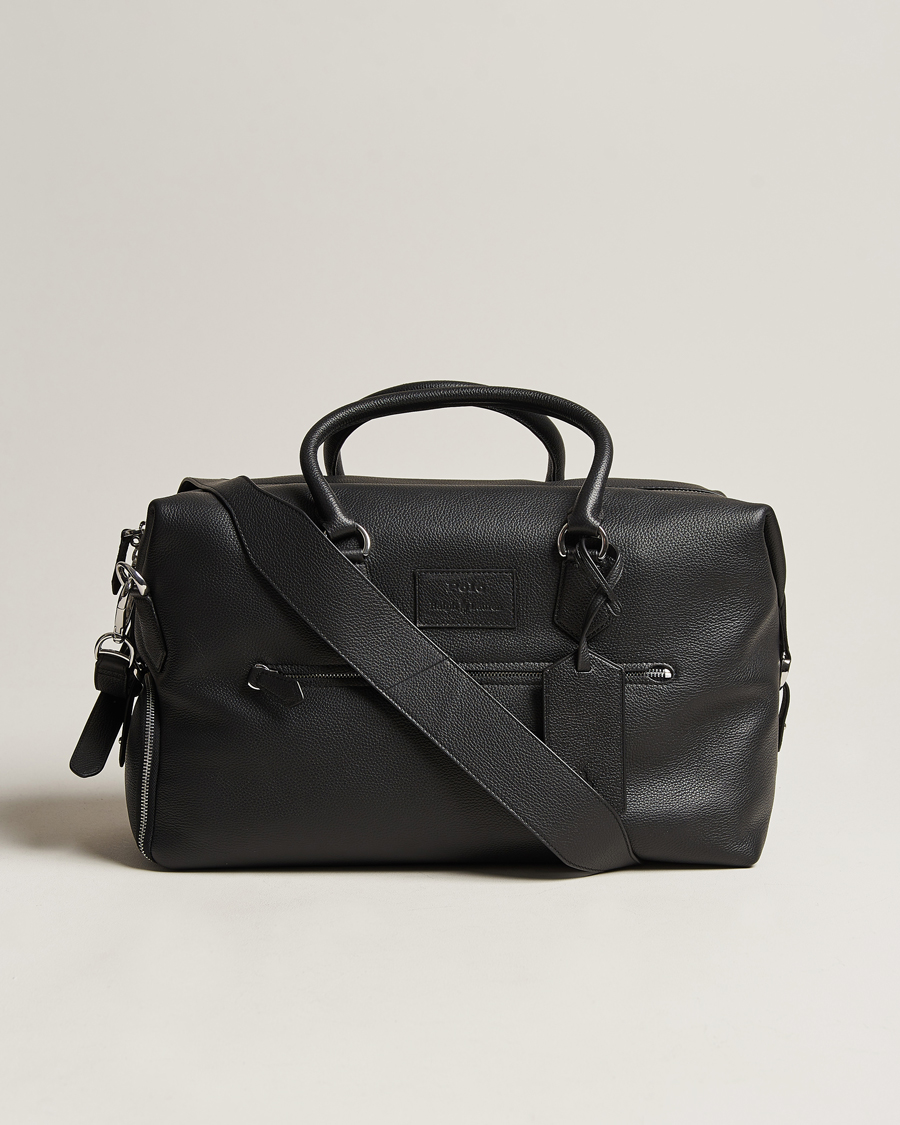 Homme | Polo Ralph Lauren Pebbled Leather Dufflebag Black | Polo Ralph Lauren | Pebbled Leather Dufflebag Black