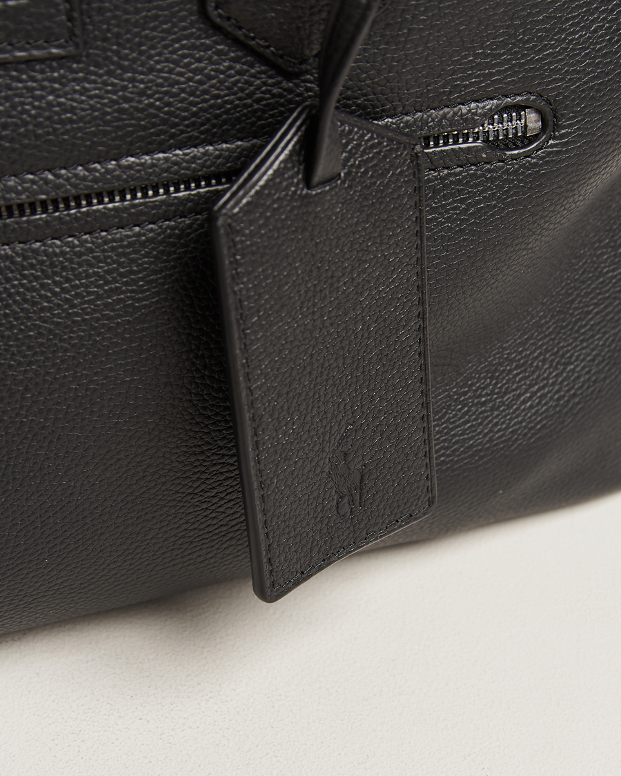 Homme | Polo Ralph Lauren Pebbled Leather Dufflebag Black | Polo Ralph Lauren | Pebbled Leather Dufflebag Black